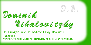 dominik mihalovitzky business card